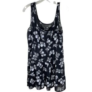Hot Topic Black and White Butterfly Mini Dress